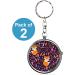 Portable Pill Organizer Pack of 2 - Floral & Animal Design Metal Medicine Box with Keychain 3 Compartment Vitamin & Meds Case for Travel - Buy Online on GoSupps.com