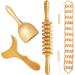 Bimiti Maderotherapy Set - 4-Piece Wood Massage Roller for Anti-Cellulite Lymphatic Drainage & Pain Relief | Gua Sha Mug for Back Relaxation - Buy Online on GoSupps.com