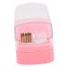 Nail Drill Bit Cleaning Brush Holder Portable 30 Hole Nail Drill Bit Holder Dustproof Space Saving for Nail Salon (Pink)