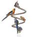 Parrot Perch Spiral Colorful Budgie Toys Cotton Rope Cockatiel Toy Bird Swing Birdcage Perches Chewing Standing Hanging Perch with Bell (100CM)
