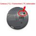 JZK 3 x Small round digital thermometer hygrometer with battery for car/bedroom/bathroom rooms humidity monitor temperature gauge humidity meter for reptile tank - Buy Online on GoSupps.com