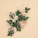 Kercisbeauty Green Crystal Hair Piece for Wedding Brides Bridesmaid Pearl Side Hair Comb for Women Girls Special Events Handmade Jewelry (Dark Green) - Buy Online on GoSupps.com
