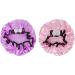 Wrapables Kids Double Layer Waterproof Shower Caps - Set of 2 with Precious Bow Design - Buy Online on GoSupps.com