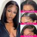 10 Inch Bob Wig Human Hair - 13x4 Lace Frontal Wig for Black Women | Pre Plucked, 150% Density, Natural Color - HD Transparent - Buy Online on GoSupps.com
