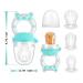 Baby Fruit Food Feeder Pacifier - Fresh Teething Teether Toy for 3-24 Months | 6 Pcs Silicone Pouches | Piggy Handle 2-Pack (Pink) - Buy Online on GoSupps.com