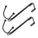 Hohopeti 2pcs Hangers Wall Mounted Clothes Hanger Coat Hat Hanger Coat Hooks Wall-Mounted Iron Hanger Rack 17.00X9.00X8.00CM Black