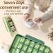 Buy Large Capacity Weekly Pill Organizer - 3/4 Times a Day 28 Cells - Ideal for Vitamins & Supplements - Translucent Green - Buy Online on GoSupps.com
