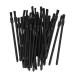 FOMIYES 100Pcs flat mouth Makeup Tools luster eyebrow brush portable cosmetic applicator brush Lip Gloss lipstick mini eye shadow applicator lip lips 8.4x0.5cm Black