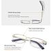 Men's 4 Pack Reading Glasses | Comfortable Rectangle Metal Stainless Steel Readers | Mix Color 2.5x Magnification - Buy Online on GoSupps.com