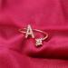 DNCG Ladies 26 English Letter Ring Ring Open Mouth Gold Ring - Buy Online on GoSupps.com