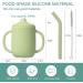 Silikong Silicone No Spill Straw Cups for Toddlers and Babies - 2 Pack (Green/Gray) | Dishwasher & Microwave Safe - Buy Online on GoSupps.com