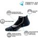 Thirty48 Compression Low Cut Running Socks for Men and Women | 15-20mmHg Compression | Small 3 Pairs | Black/Gray - Buy Online on GoSupps.com