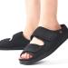 LEEWEE Wide Width House Shoes with Adjustable Closure Open Toe House Slippers for Hammer Toe Diabetic Swollen Feet Helps with Plantar Fasciitis and Lower Back Pain Black 40 40 Black