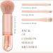 Travel Makeup Brushes Set: 4 in 1 Mini Cute Makeup Brush Retractable Professional Foundation Blending Powder Eye Shadow Brush for Women Facial Cosmetics Makeup Brush Set - Buy Online on GoSupps.com