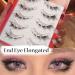Okdeals 5 Pairs Cat Eye Fox Lashes - 3D Natural Look & Fluffy Anime Cosplay Extensions for Manga | Curled Winged Lashes - Buy Online on GoSupps.com