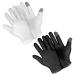 Dimeho 2 Pairs Moisturizing Gloves Touch Screen Cotton Spa Lotion Glove Overnight Bedtime Skin Care Gloves Eczema Glove for Dry Chapped Hands Women Beauty (White + Black)