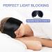 Luxury Mulberry Silk Sleep Mask - Comfortable Eye Mask for Men & Women | Adjustable Band & Pressureless Blackout Design - Perfect for Side & Back Sleepers | Midnight Black - Buy Online on GoSupps.com
