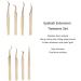 Shenruifa 8-Part Eyelash Extension Tweezers Set | Stainless Steel Curved & Straight Tweezers | Beauty Tools | Mother-of-Pearl Gold Finish - Buy Online on GoSupps.com
