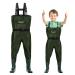 Magreel Child Chest Waders Waterproof Nylon/PVC Youth Waders with Boots Fishing & Hunting Waders for Toddler Children Boys Girls 12/13 year old big child