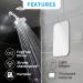 2 Pack Small (6x4) Fogless Shower Mirror for Shaving - Anti Fog, Unbreakable Acrylic, Travel-Friendly - Buy Online on GoSupps.com