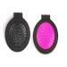 Mini Hairbrush Set - 3 Foldable Brushes with Mirror | Travel Hairbrush & Round Massage Comb (Black Silver Purple) - Perfect for Handbags - Buy Online on GoSupps.com