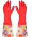 SEPTAM Cleaning Gloves Winter Dishwashing Gloves Waterproof Rubber Latex Thick Plush Kitchen Dishwashing Clothes Rubber Plastic Do Housework