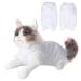 Cobee Professional cats recreational suit for abdominal wounds or skin diseases cat operations recovery suit soft e collar cone alternative cats one -divider after operations (size l) l size