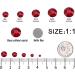 SS10 Red Hotfix Rhinestones Crystal Glass Bulk - 2.8mm Round (4320pcs) for DIY Clothes, Shoes, Gifts - Red Glitter Decoration - Buy Online on GoSupps.com