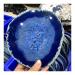 Collection 15cm Large Blue Agate Slice Geode Polished Crystal Quart