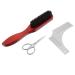 Baluue 2 sets Black Grooming Bristle Handy Brushes Straight Lip Comb Boar Mens Tools Scissor 1 g (Pack of 1) Assorted Colorx2pcs