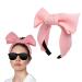AWOCAN Women Big Bows Headbands Wide Knot Hair Hoop Hair Bands Bow Hair Accessories for Christmas Halloween Party Costume Gifts for Girls Women (pink)