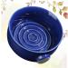 2-Pack Ceramic Shaving Bowls for Men - Travel Razor Containers for Soap & Cream - 11.5x11.5cm Blue - Buy Online on GoSupps.com