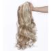 Silk-co 24 inch Claw on Ponytail Hairpiece Clip in Pony Tail Hair Extensions Wrap around Bonding Hairpieces Big Wave/Curly(Sandy&Bleach Blond) 24inch (Pack of 1) Sandy&Bleach Blond Mixed - Buy Online on GoSupps.com