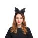 FRCOLOR Bat Headband Hair Hoop Glitter Bat Wing Headband Bat Hair Hoop Black Ears Headband for Halloween Cosplay Girls Adults(Black)