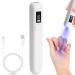 Wisdompark Handheld UV Nail Lamp Mini UV Light for Gel Nails Portable LED Nail Lamp for Gel Polishes Nail Glue Gel USB Flashlight Home DIY Manicure Nail Art Tools (Mini)