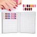 Nail Art Display Book Nail Color Chart Display Professional Salon Nail Color Swatches Nail Practice Card Design Board Nail Tip Storage Tools for Nail Art Showing(white)