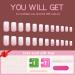 24 Pcs Pink Press-On Nails - Short Bling Glam Square with Diamond & Glitter Rhinestones | Glossy Fake Nails for Women & Girls - Buy Online on GoSupps.com