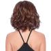 Yxshz Red-Brown Short Wavy Wig for Women - Fluffy Curly Heat Resistant Short Shoulder Length Real Hair Full Wig - Buy Online on GoSupps.com