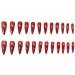 Shop MERVF All Red Almond Press-On Nails - Long Glossy Acrylic Fake Nails (24pcs) - Perfect for Instant Stylish Manicure - Buy Online on GoSupps.com