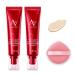 Red Ginseng Bird's Nest concealer Liquid Foundation Red Ginseng Liquid Foundation Long-lasting Moisturizing Natural Concealer for All Skin (Ivory White)