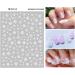 Christmas Nail Stickers 10 Sheets Self-Adhesive Nail Decal Snowflake Winter White Nail Art Decoration Design Supplies - Buy Online on GoSupps.com