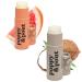 Poppy & Pout Jumbo Lip Balm 2 Pack All Natural Lip Balms & Moisturizers Hydrates with Beeswax Vitamin E Organic Coconut Island Coconut & Pink Grapefruit