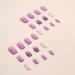 24pcs Short Square Purple Butterfly French Tip Fake Nails - Nail Art Accessories - Buy Online on GoSupps.com
