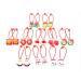 Frcolor 20 pieces Christmas hair tie girl hair tie Santa Claus snowman ponytail holder hair tie hair ropes (occasional pattern)