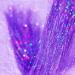 47" Holographic Hair Tinsel Shining Gold Professional Sparkle Heat-Resistant Silk Extensions, Easy to Apply, Hair Accessories for Girls, Party Hair, Gifts for Girls (400 Strands, Shining Purple) 400 Strands Shining Purple