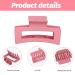 8-Pack Large Rectangular Hair Clips for Women | 10cm Plastic Claw Clips in Bright Colors | Ideal for Long Curly & Thick Hair - Buy Online on GoSupps.com