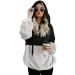 Bigfanshu Womens Long Sleeve Tops Hooded Sweatshirt Winter Warm Zipper Pocket Pullover Blouse Shirts Black - Buy Online on GoSupps.com