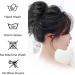 2 Black Wig Loops Women's Hair Accessories Hair Extensions Wig Pieces Curly Bun Bun Extension Clip-On Hair Messy Bun for Women With Thin Hair Short Hair Extensions Hair Accessories - Buy Online on GoSupps.com