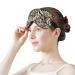 Animal Skin Leopard Spots Sleep Mask - Soft Light-Blocking Eye Cover for Women | Adjustable Tropical Leaves Design - Buy Online on GoSupps.com