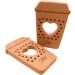 Wendysun 10pcs Cartoon Wood Teether Set - Pure Natural Animal Coffee Cup Shape | Baby Teething Nursing Beech Teether DIY Pendant Toy - Buy Online on GoSupps.com
